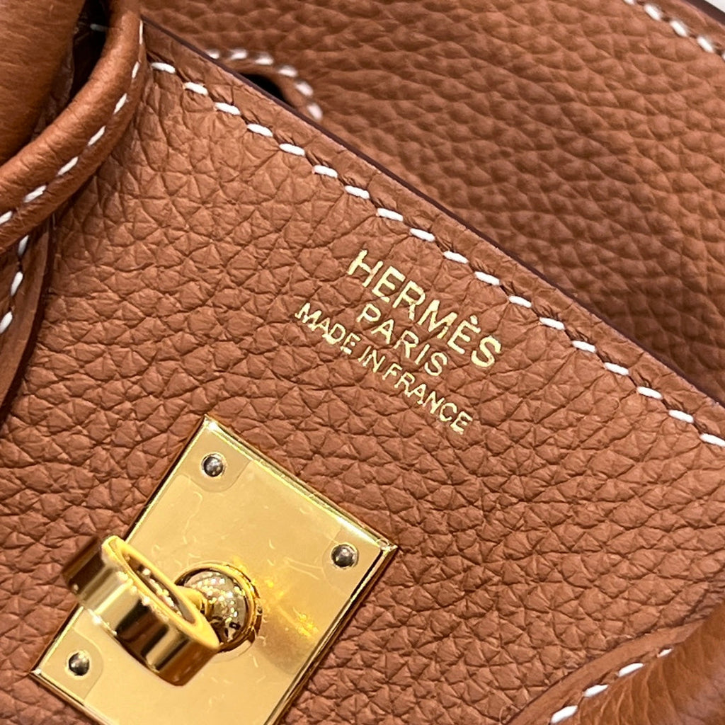 HM 25S BIRKIN 25 CM IN CARAMEL BROWN TOGO WITH KEY GOLD