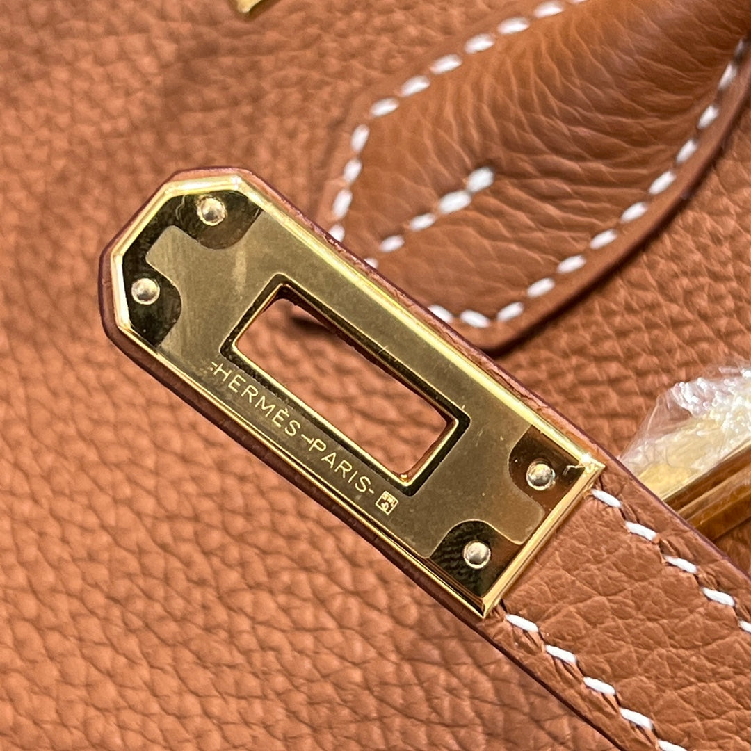 HM 25S BIRKIN 25 CM IN CARAMEL BROWN TOGO WITH KEY GOLD