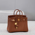 HM 25S BIRKIN 25 CM IN CARAMEL BROWN TOGO WITH KEY GOLD