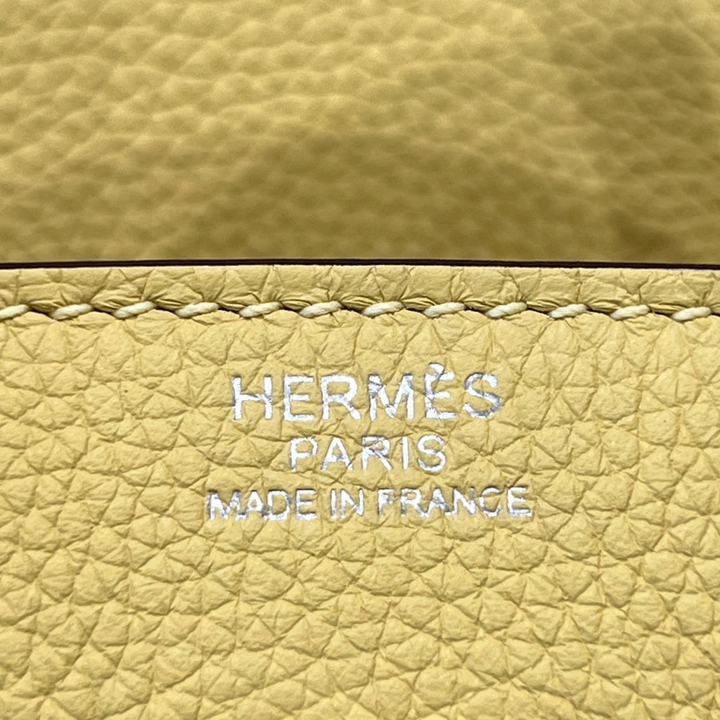 HM 25S BIRKIN 25 CM IN YELLOW TOGO WITH KEY SILVER