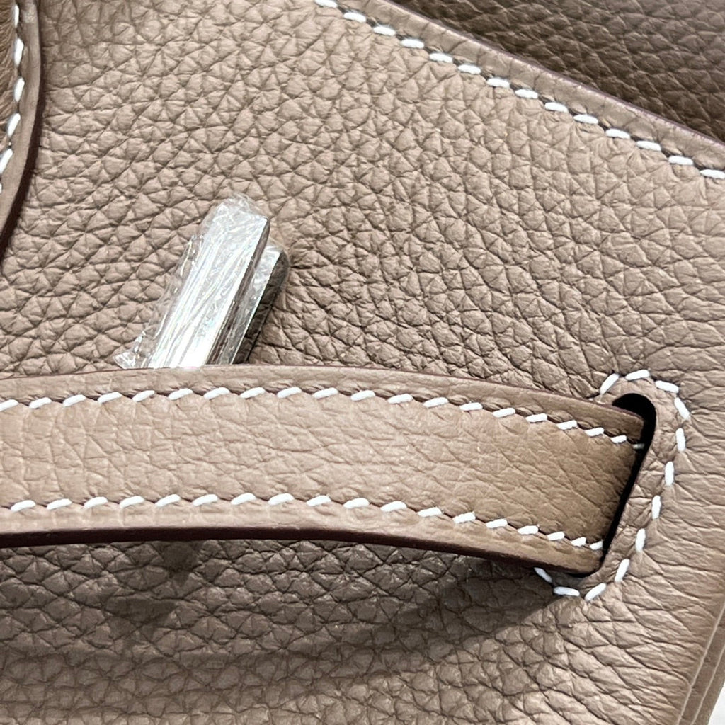 HM 25S BIRKIN 25 CM IN CLAY BROWN TOGO WITH KEY SILVER