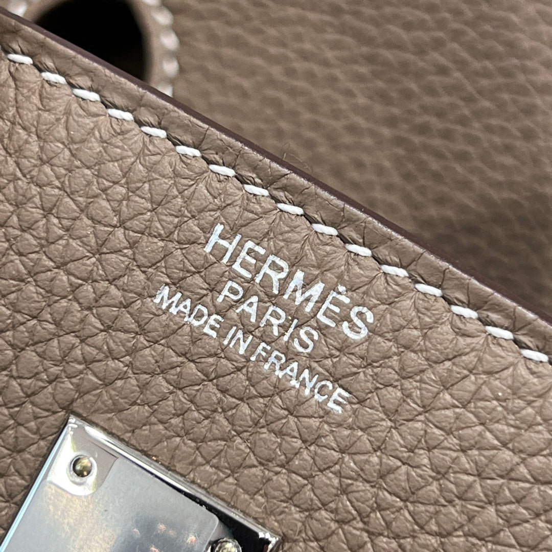 HM 25S BIRKIN 25 CM IN CLAY BROWN TOGO WITH KEY SILVER