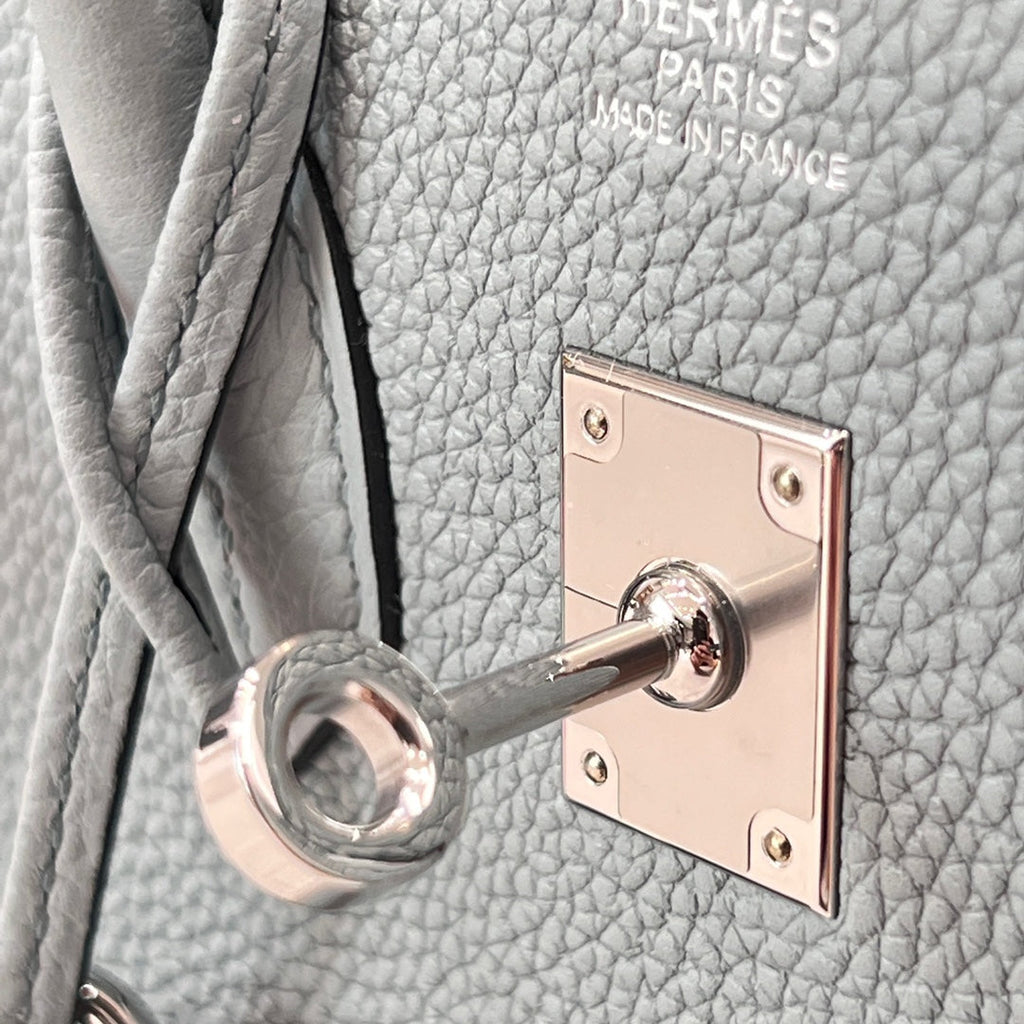 HM 25S BIRKIN 25 CM IN SLATE GRAY TOGO WITH KEY SILVER