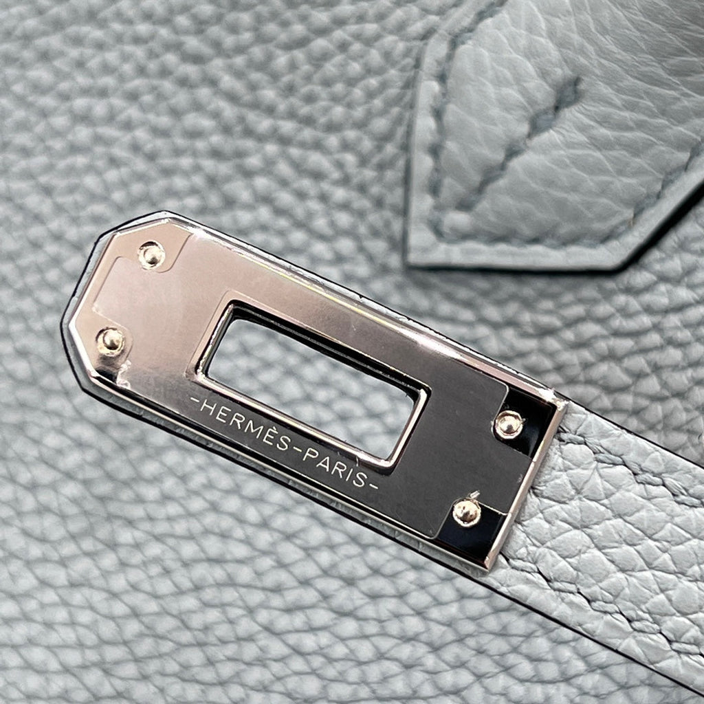 HM 25S BIRKIN 25 CM IN SLATE GRAY TOGO WITH KEY SILVER