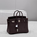HM 25S BIRKIN 25 CM IN DARK BROWN TOGO WITH KEY SILVER
