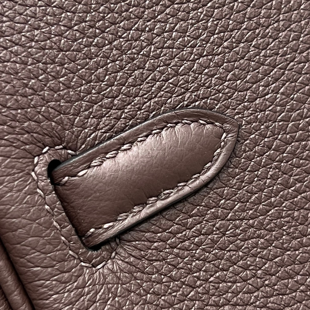 HM 25S BIRKIN 25 CM IN DARK BROWN TOGO WITH KEY SILVER
