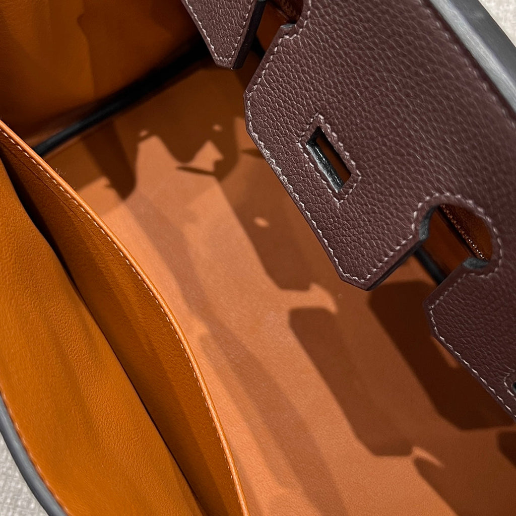 HM 25S BIRKIN 25 CM IN DARK BROWN TOGO WITH KEY SILVER