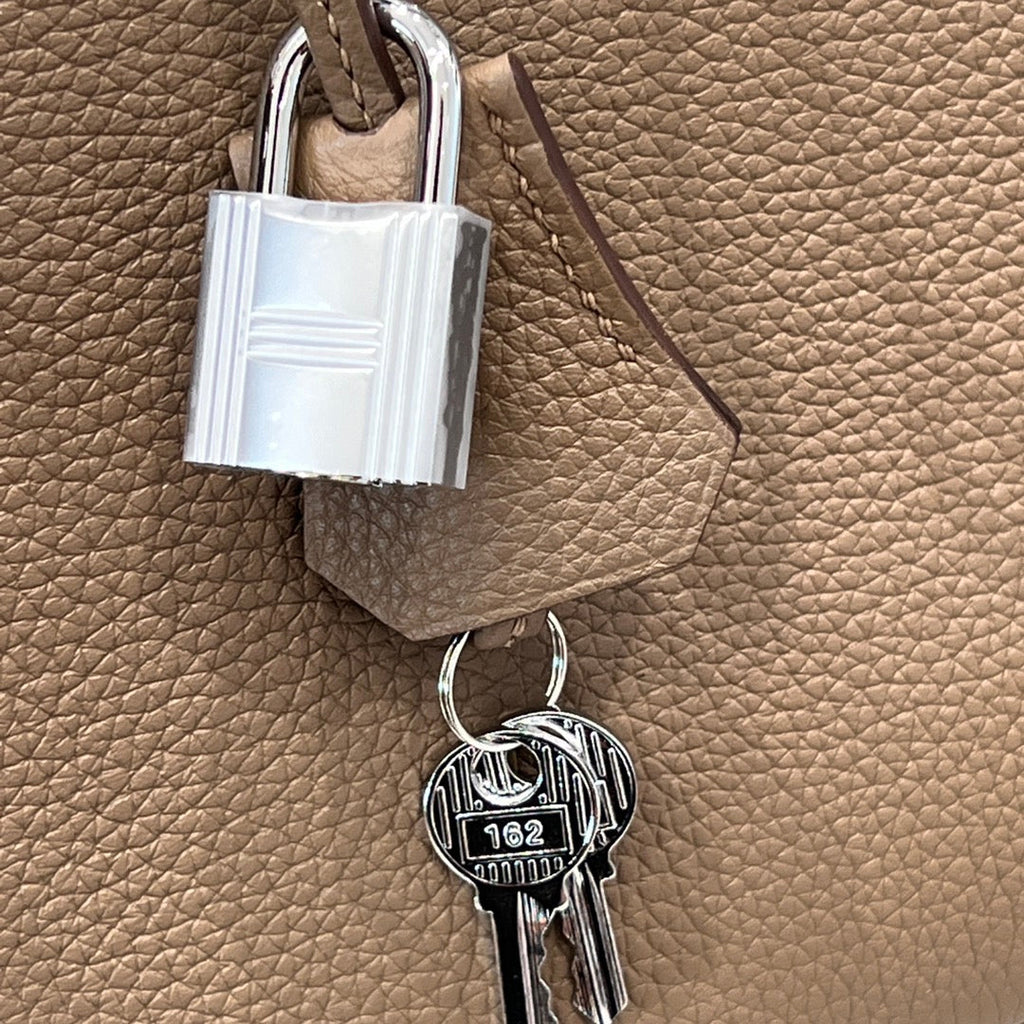 HM 25S BIRKIN 25 CM IN CHESTNUT BROWN TOGO WITH KEY SILVER