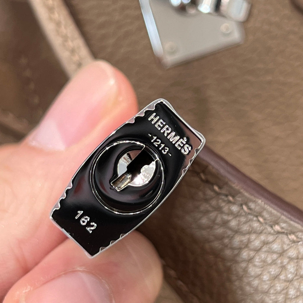 HM 25S BIRKIN 25 CM IN CHESTNUT BROWN TOGO WITH KEY SILVER