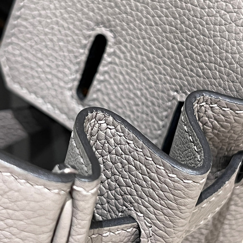 HM 25S BIRKIN 25 CM IN DARK GREY TOGO WITH KEY GOLD