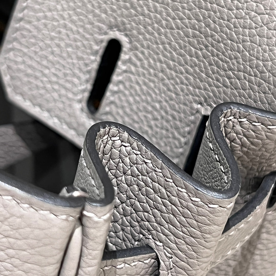 HM 25S BIRKIN 25 CM IN DARK GREY TOGO WITH KEY GOLD
