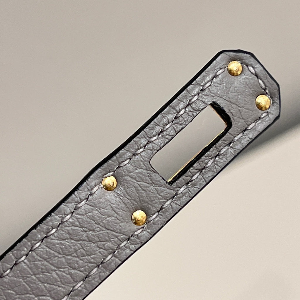 HM 25S BIRKIN 25 CM IN GREY TOGO WITH KEY GOLD