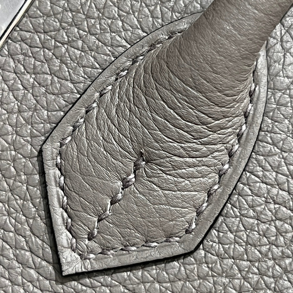 HM 25S BIRKIN 25 CM IN DARK GREY TOGO WITH KEY SILVER