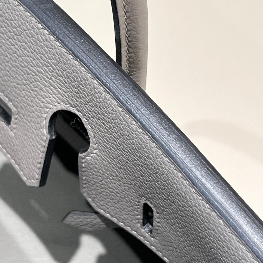 HM 25S BIRKIN 25 CM IN GREY TOGO WITH KEY SILVER