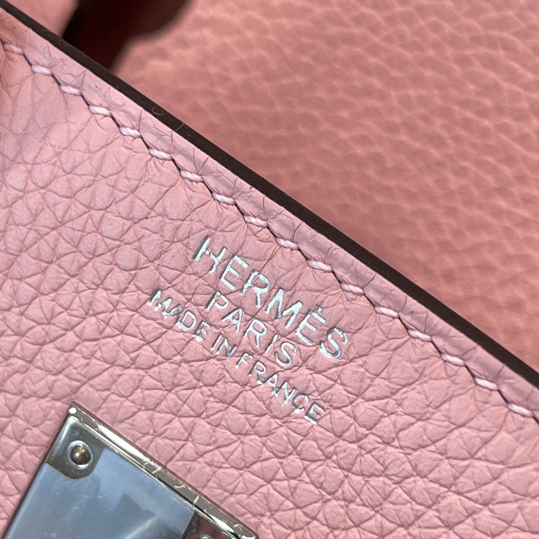 HM 25S BIRKIN 25 CM IN DARK PINK TOGO WITH KEY SILVER