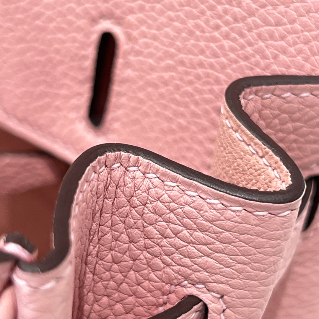 HM 25S BIRKIN 25 CM IN DARK PINK TOGO WITH KEY SILVER