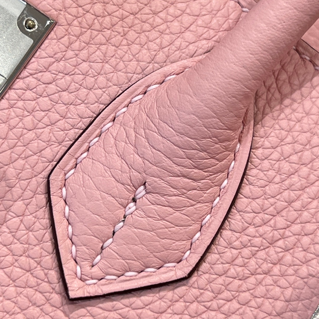 HM 25S BIRKIN 25 CM IN DARK PINK TOGO WITH KEY SILVER