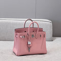 HM 25S BIRKIN 25 CM IN DARK PINK TOGO WITH KEY SILVER
