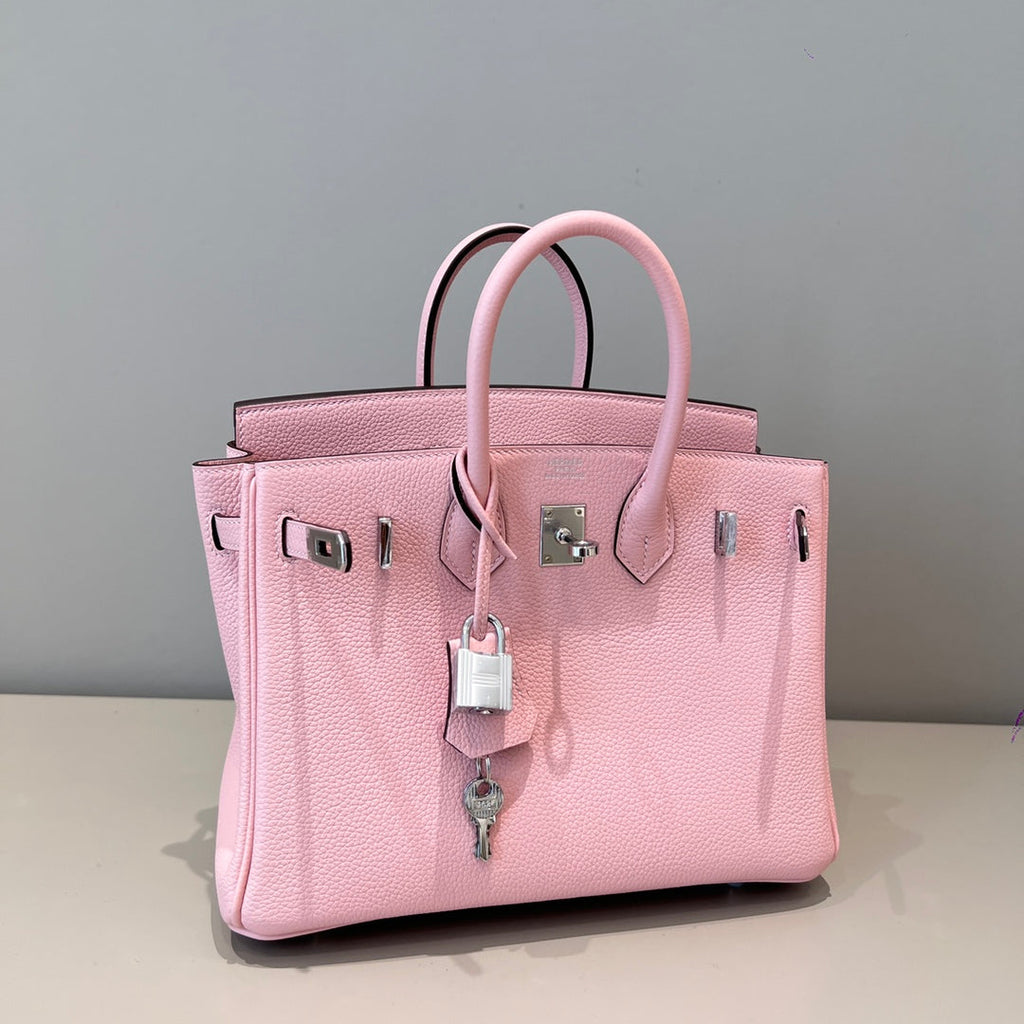 HM 25S BIRKIN 25 CM IN PINK TOGO WITH KEY SILVER