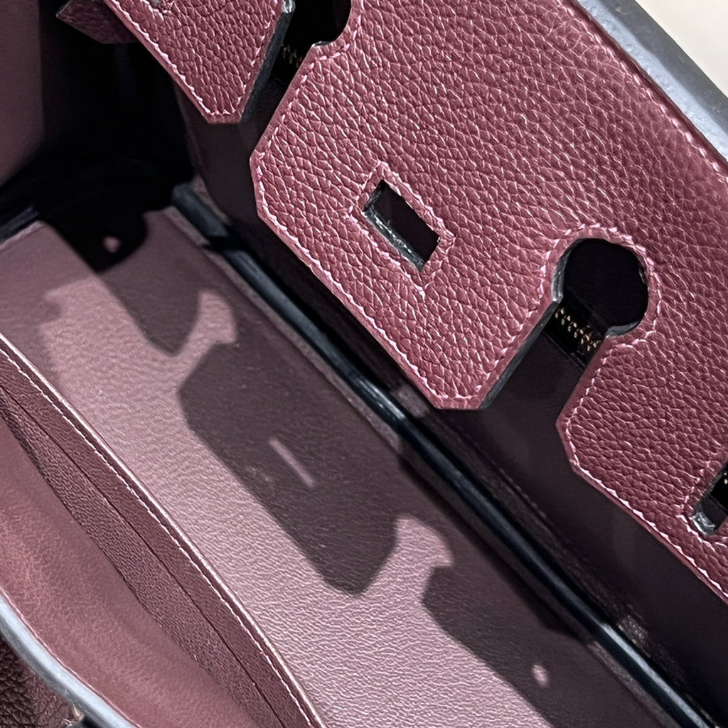 HM 25S BIRKIN 25 CM IN BURGUNDY BROWN TOGO WITH KEY GOLD