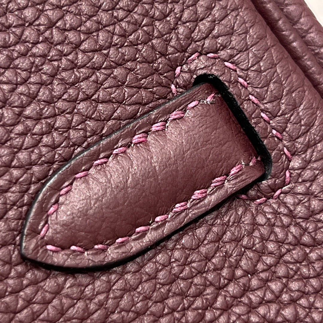 HM 25S BIRKIN 25 CM IN BURGUNDY BROWN TOGO WITH KEY GOLD