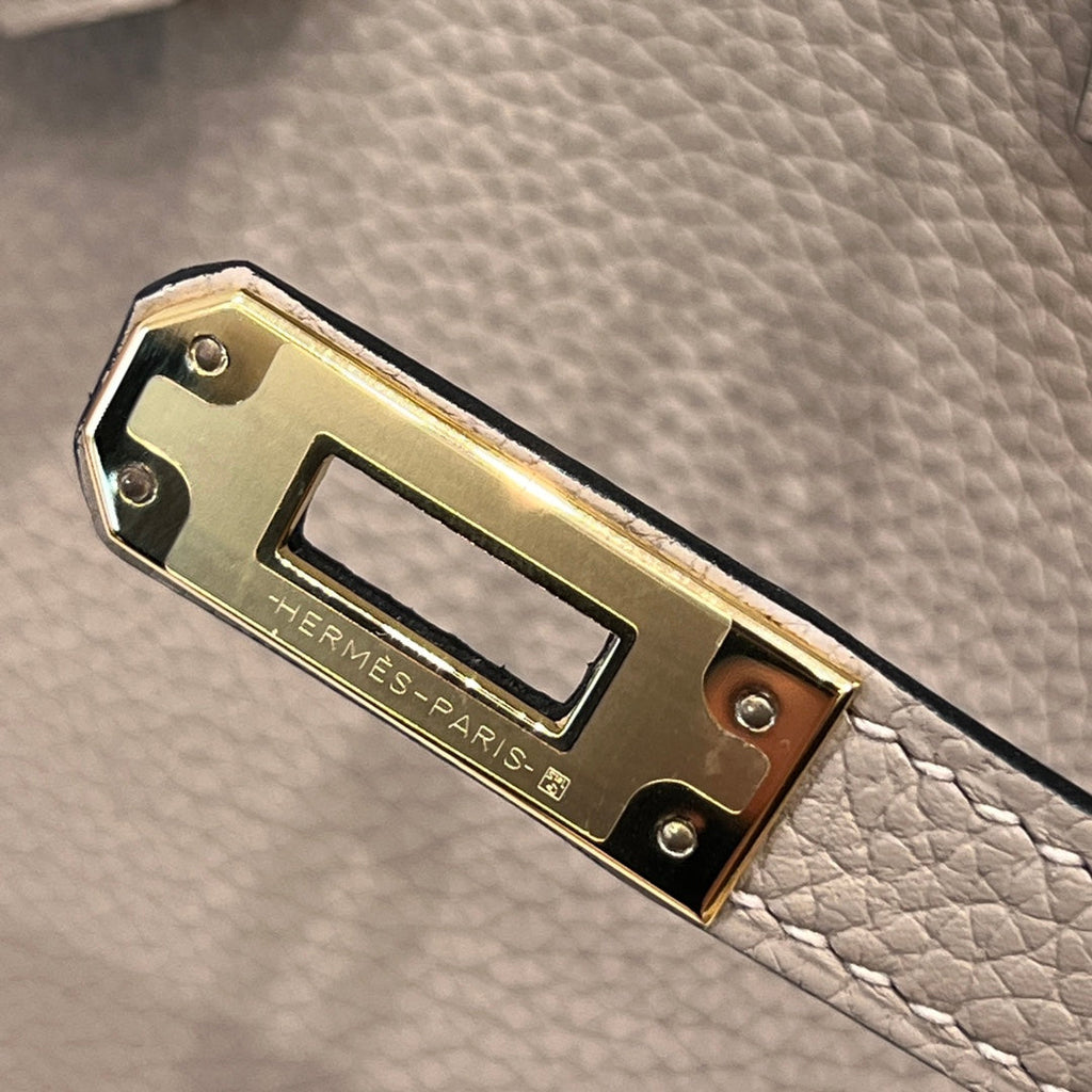 HM 25S BIRKIN 25 CM IN TAUPE TOGO WITH KEY GOLD