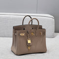 HM 25S BIRKIN 25 CM IN TAUPE TOGO WITH KEY GOLD
