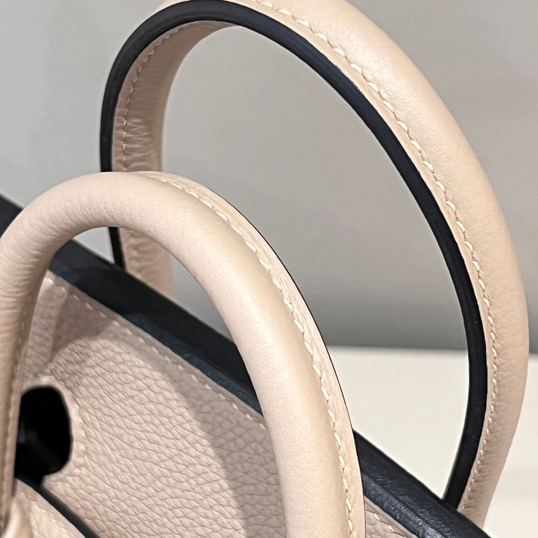 HM 25S BIRKIN 25 CM IN TAUPE TOGO WITH KEY GOLD