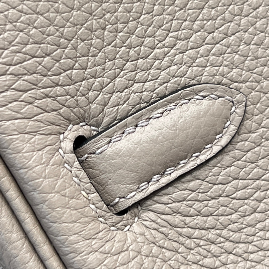 HM 25S BIRKIN 25 CM IN DARK TAUPE TOGO WITH KEY SILVER