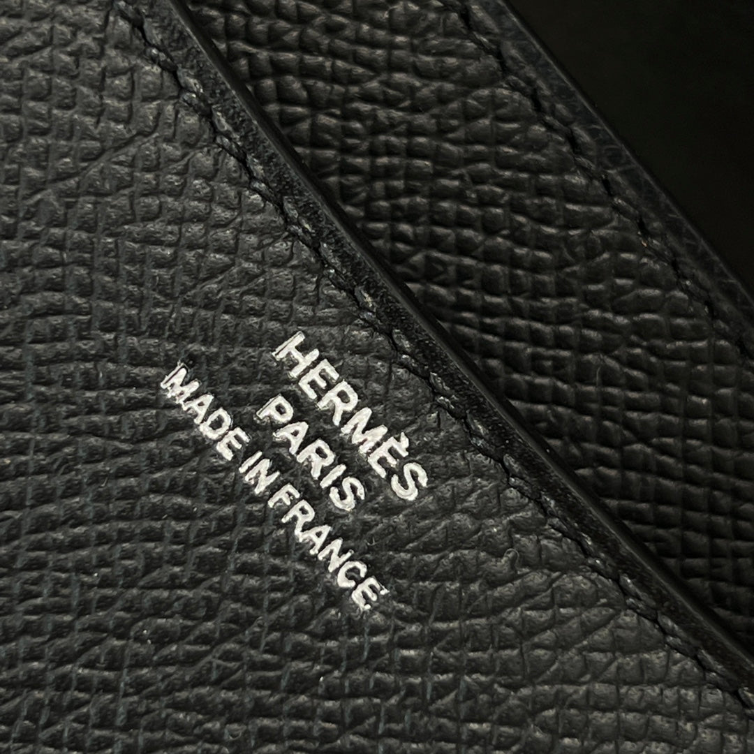 HM 25S CONSTANCE 19 CM IN BLACK EPSOM WITH SILVER HARDWARE STYLE 1