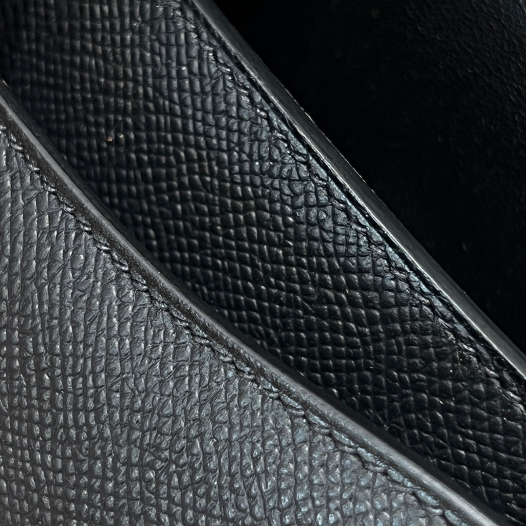 HM 25S CONSTANCE 19 CM IN BLACK EPSOM WITH SILVER HARDWARE STYLE 1