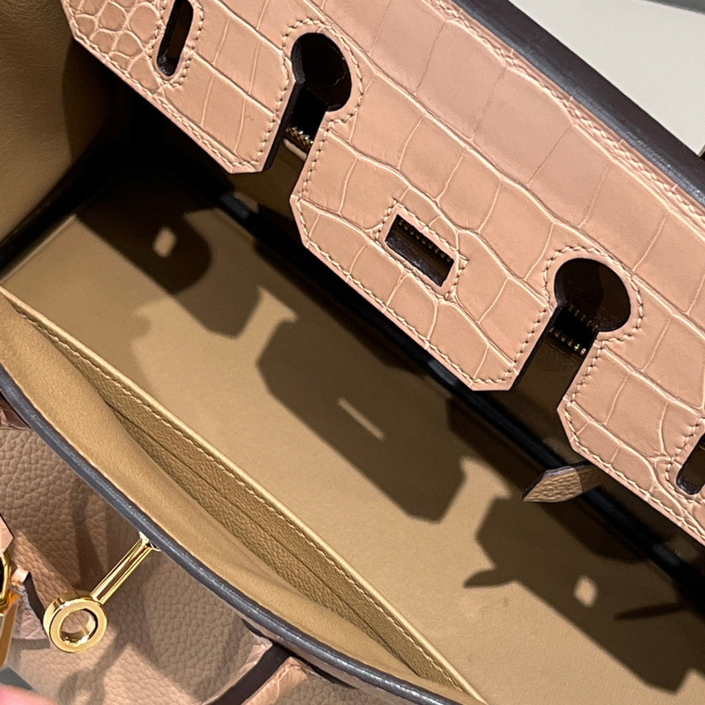 HM 25S BIRKIN 25 CM IN TAN BROWN TOGO WITH KEY GOLD