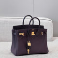 HM 25S BIRKIN 25 CM IN DARK PURPLE TOGO WITH KEY GOLD