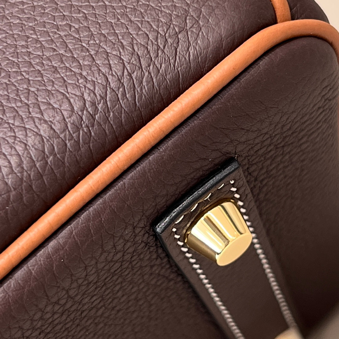 HM 25S BIRKIN 25 CM IN DARK BROWN COWHIDE WITH KEY GOLD