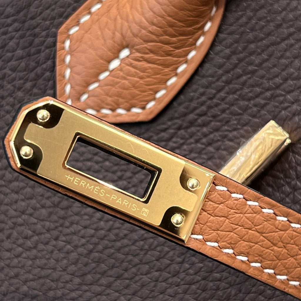 HM 25S BIRKIN 25 CM IN DARK BROWN COWHIDE WITH KEY GOLD