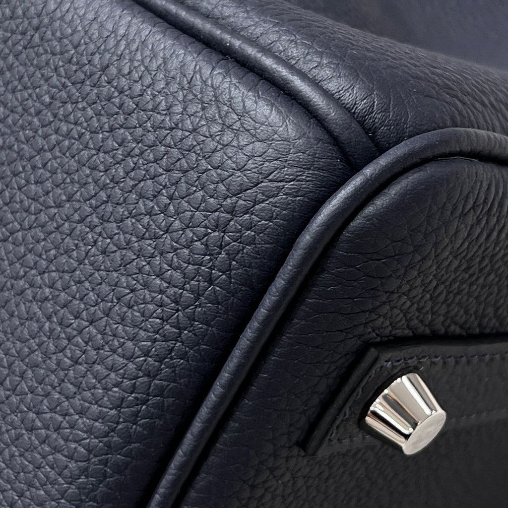HM 25S BIRKIN 25 CM IN CHARCOAL BLUE TOGO WITH KEY SILVER