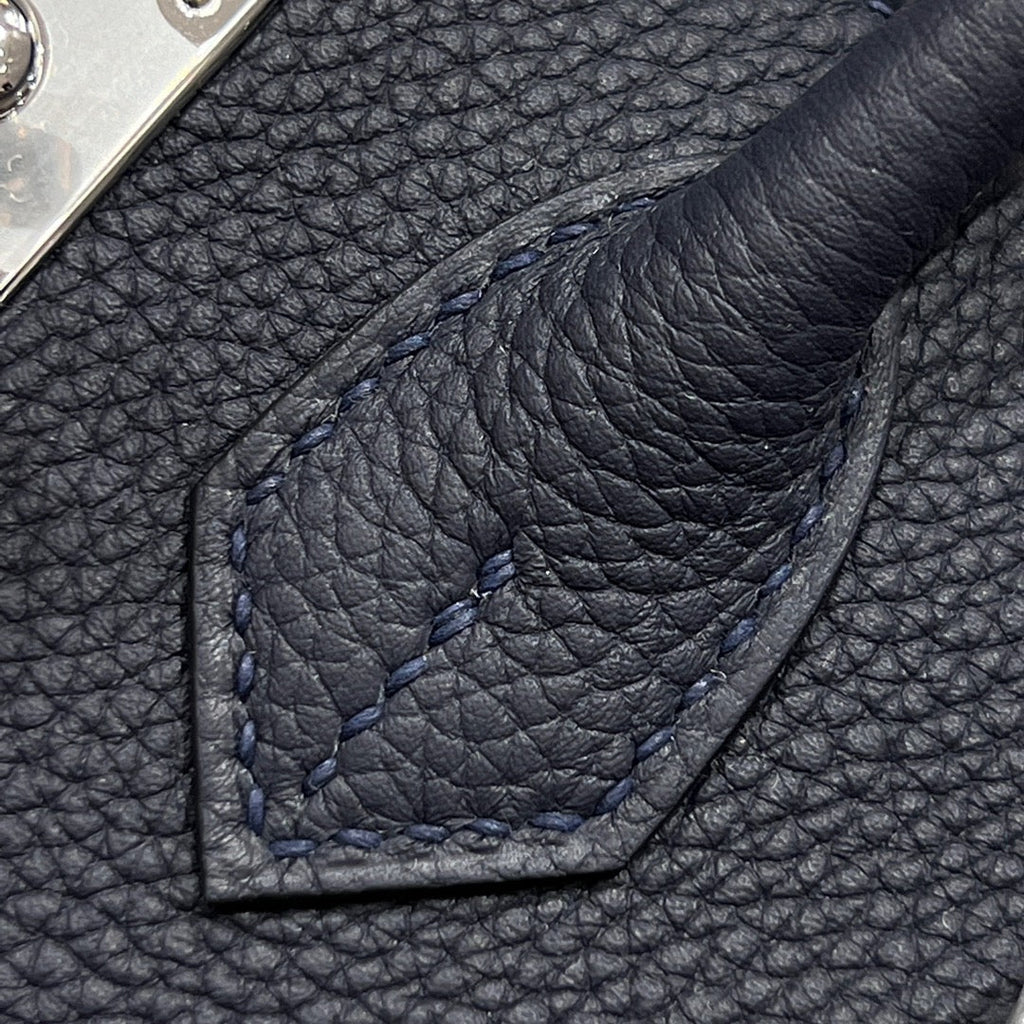 HM 25S BIRKIN 25 CM IN CHARCOAL BLUE TOGO WITH KEY SILVER