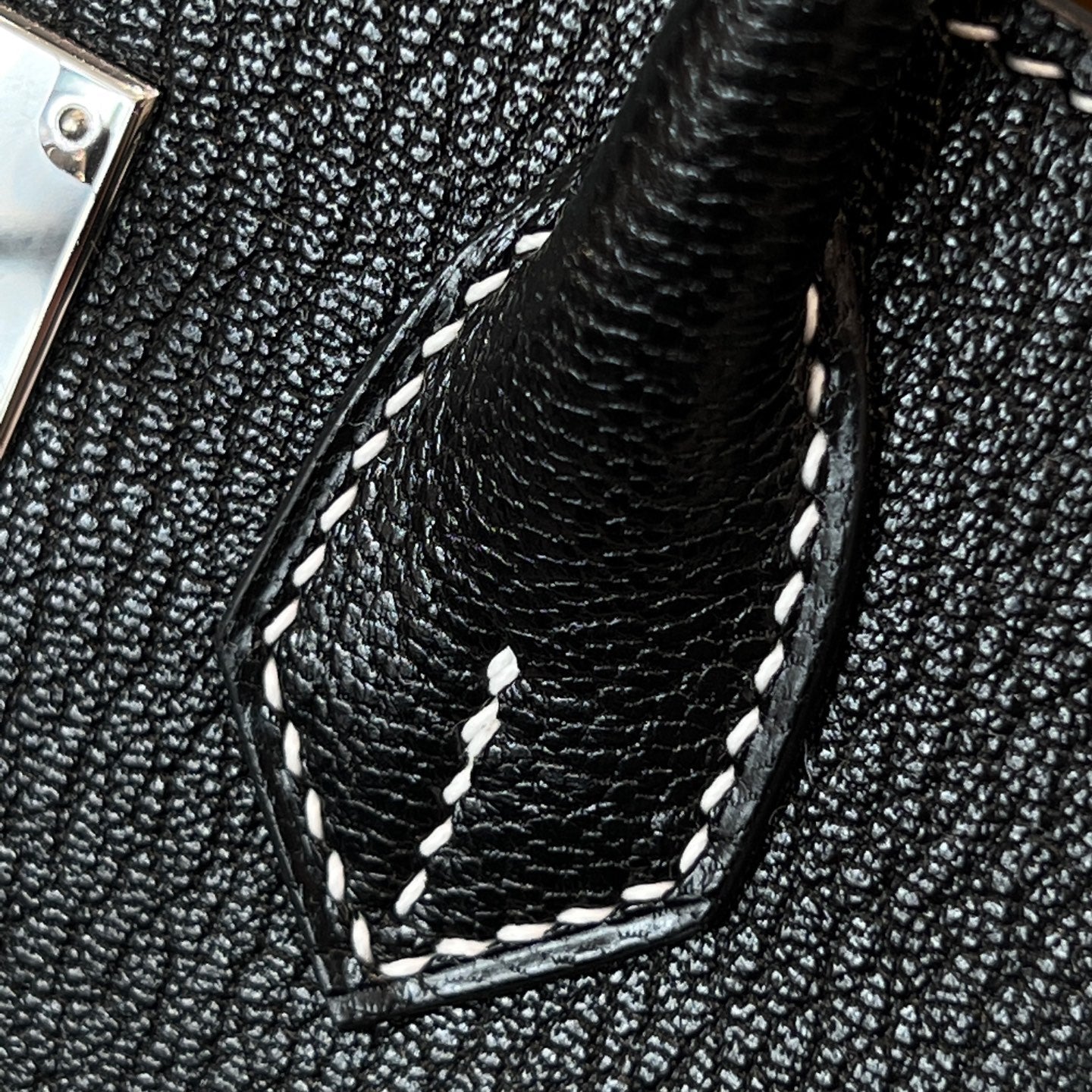 HM 25S BIRKIN 25 CM IN BLACK COWHIDE WITH KEY SILVER