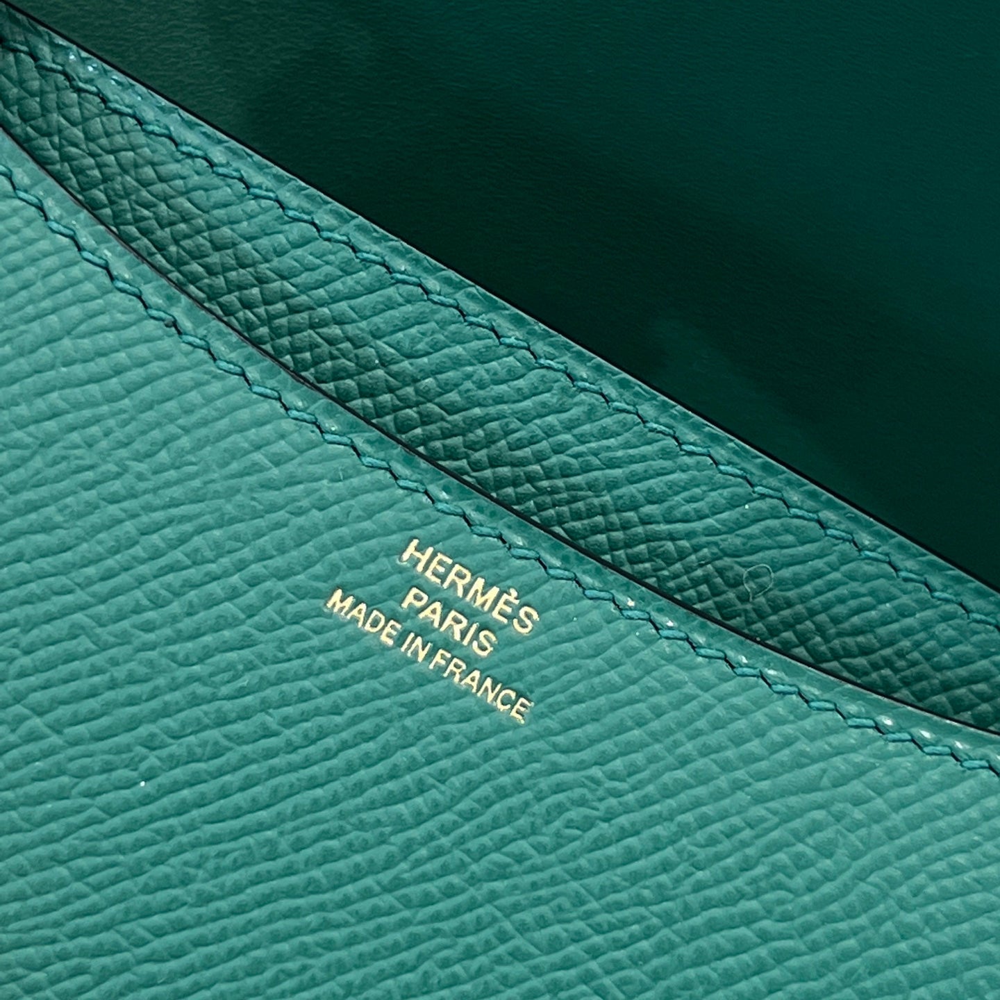 HM 25S CONSTANCE 19 CM IN DARK GREEN EPSOM WITH GOLD HARDWARE