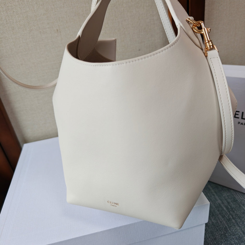 CELINE 26S HOBO BAG 31 IN CREAM WHITE CALFSKIN