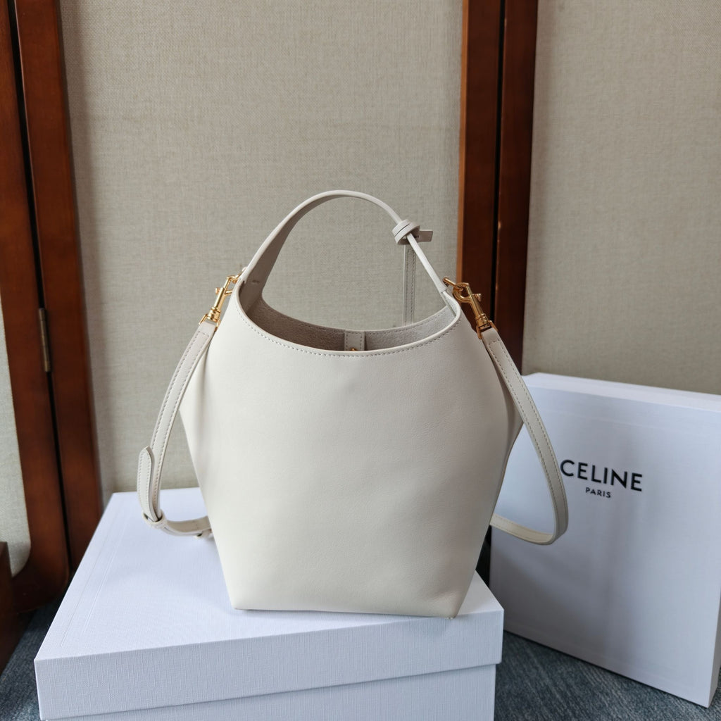 CELINE 26S HOBO BAG 31 IN CREAM WHITE CALFSKIN
