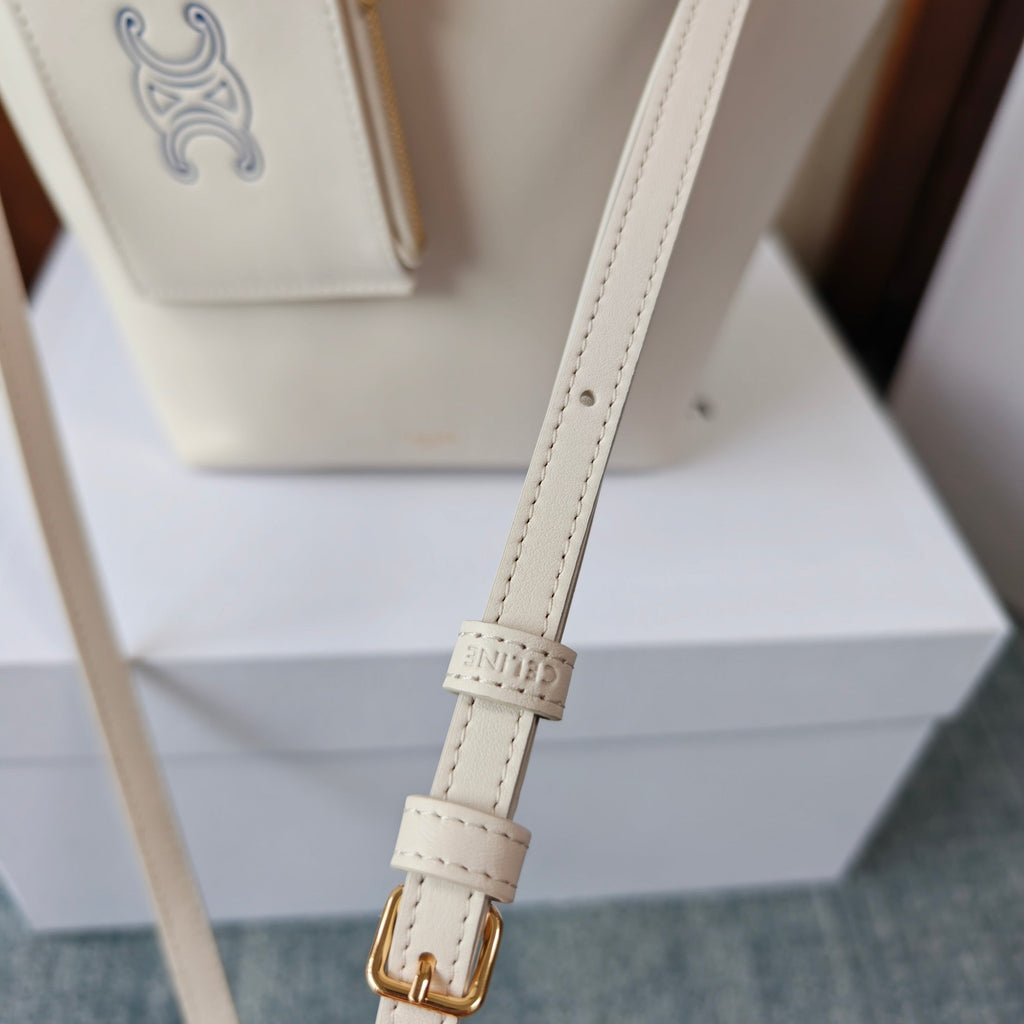 CELINE 26S HOBO BAG 31 IN CREAM WHITE CALFSKIN