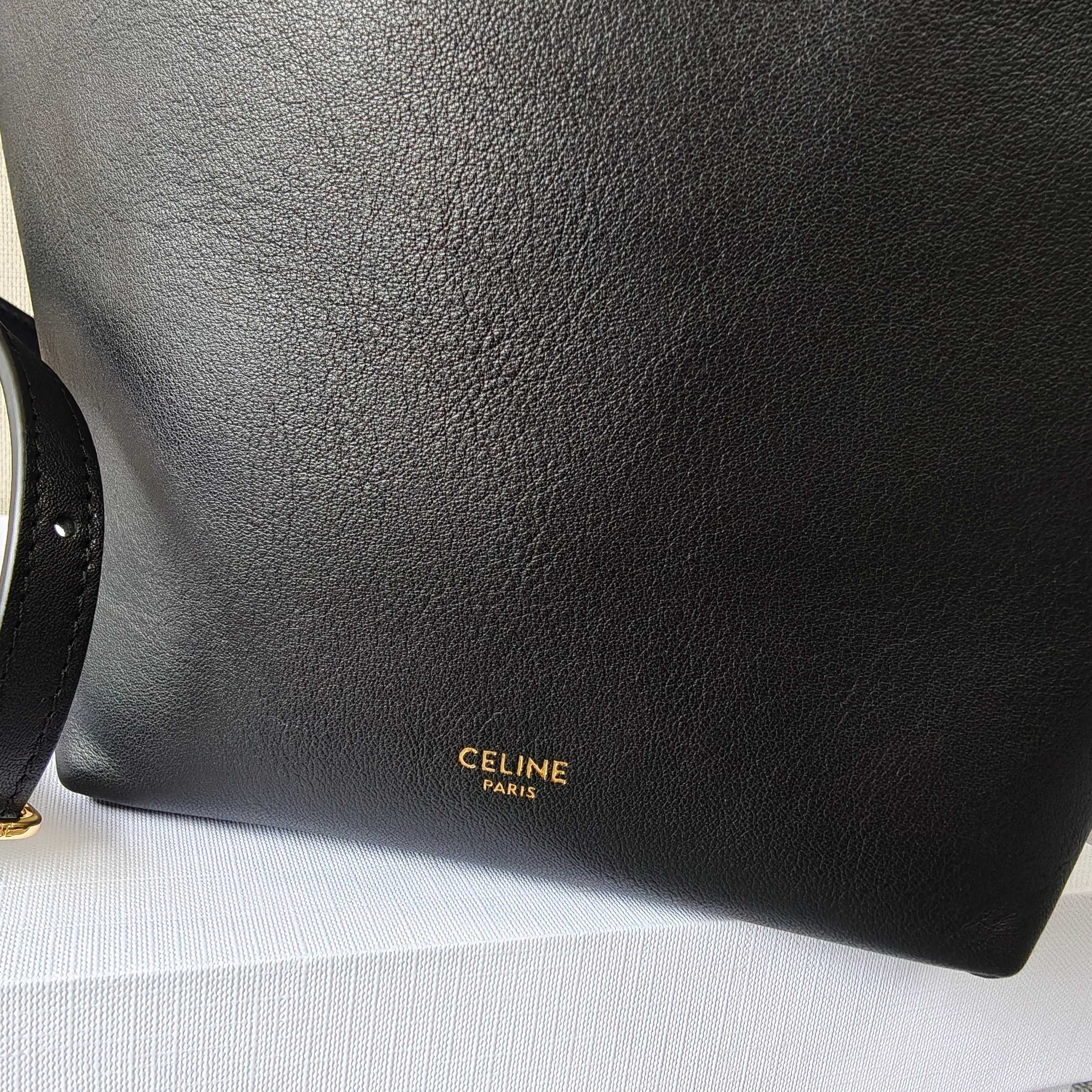 CELINE 26S HOBO BAG 31 IN BLACK CALFSKIN