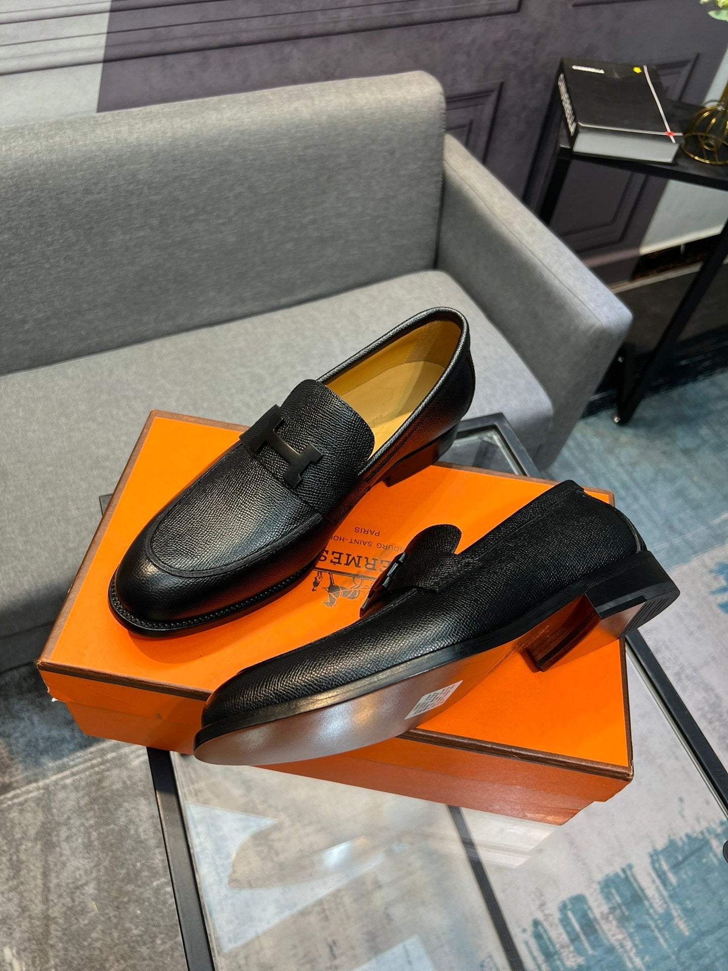 HM PARIS LOAFER BLACK EPSOM CALFSKIN