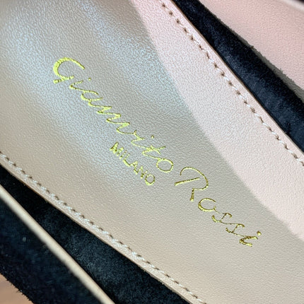 GIANVITO ROSSI 26S STILETTO PUMPS 95 MM IN BLACK SUEDE
