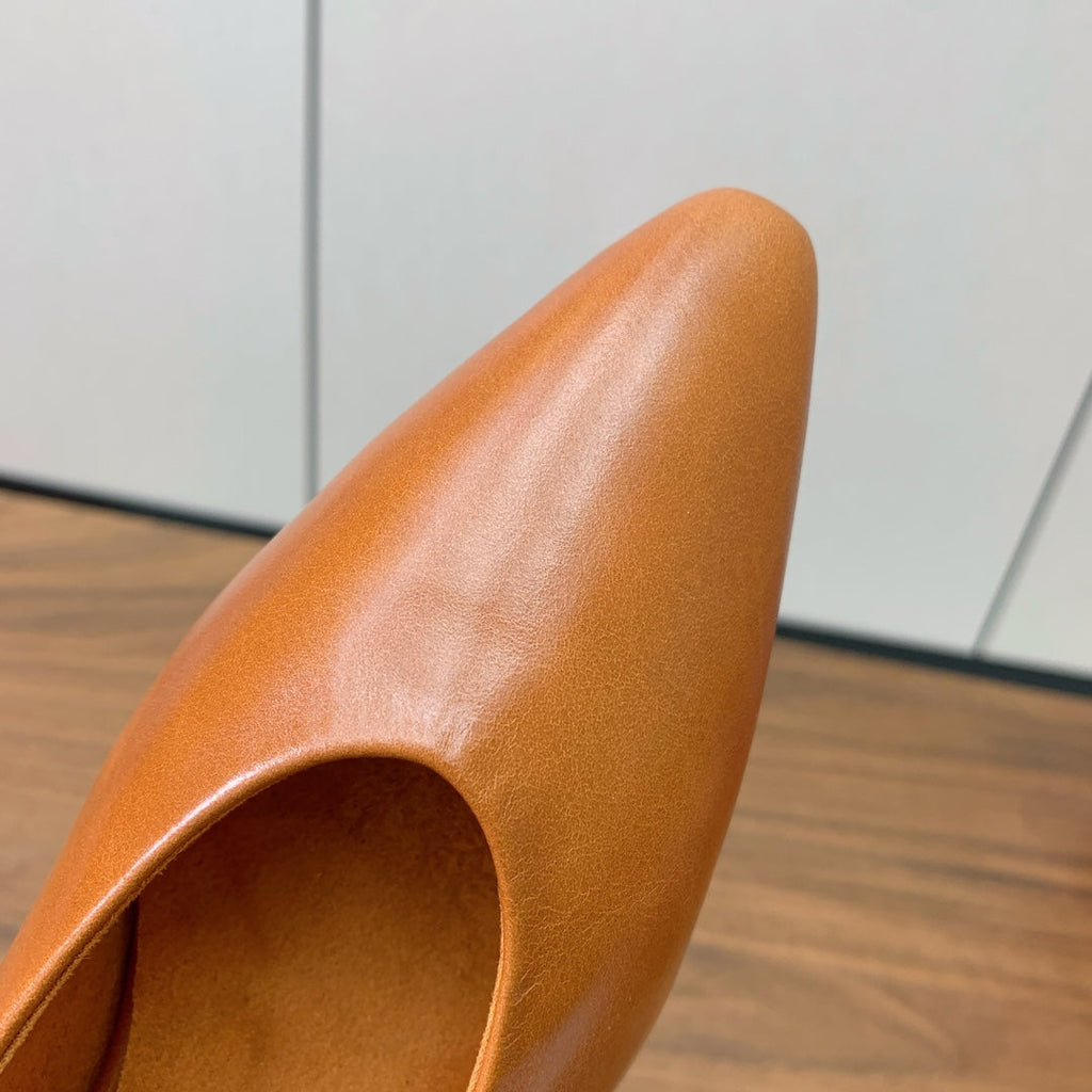 LP 26S BALLET FLATS IN SADDLE BROWN CALFSKIN