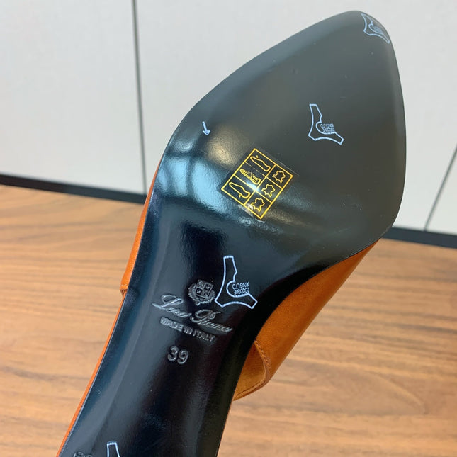 LP 26S HIGH-HEEL SLINGBACKS 50 MM IN LIGHT BROWN CALFSKIN