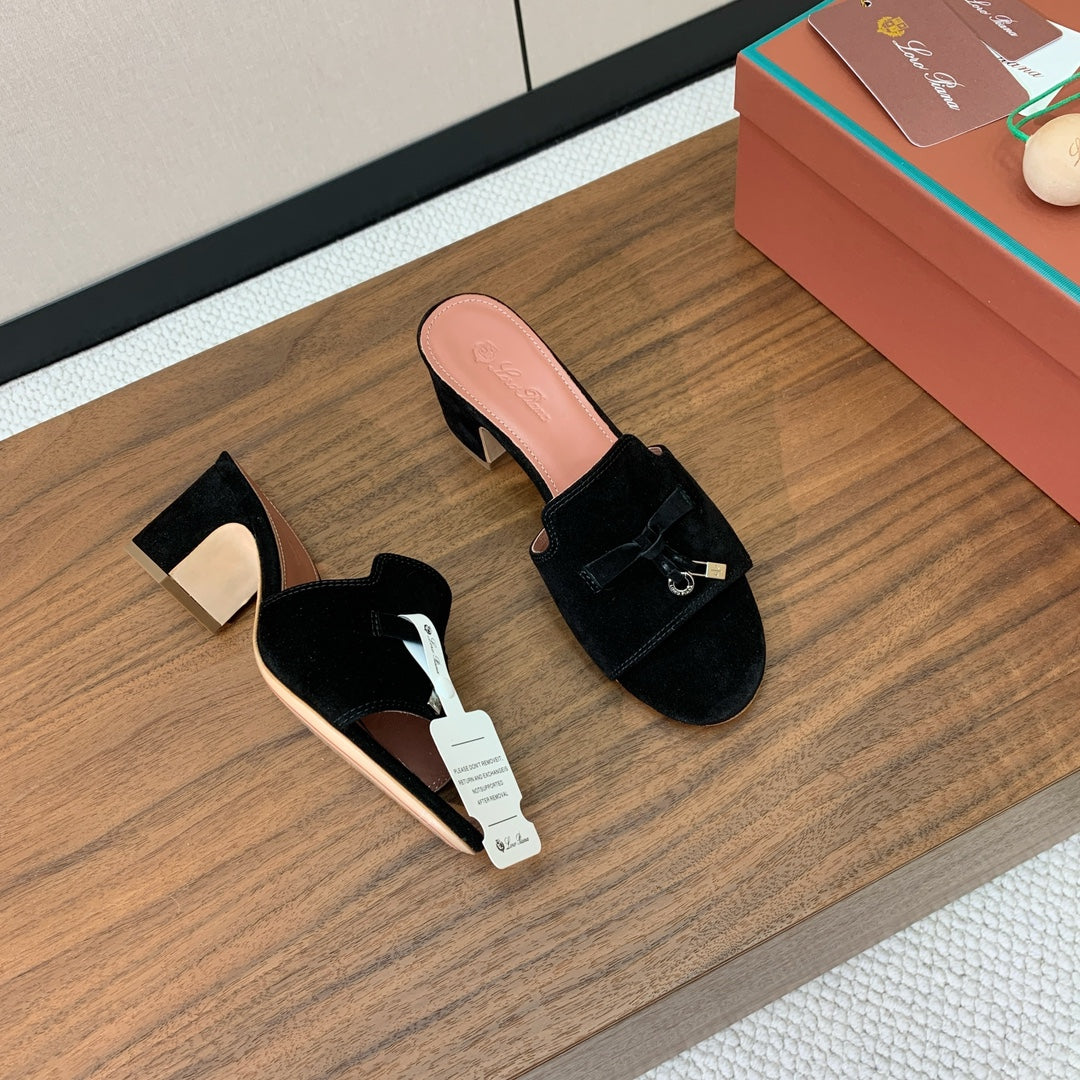 LP HIGH HEELS 25S IN BLACK SUEDE
