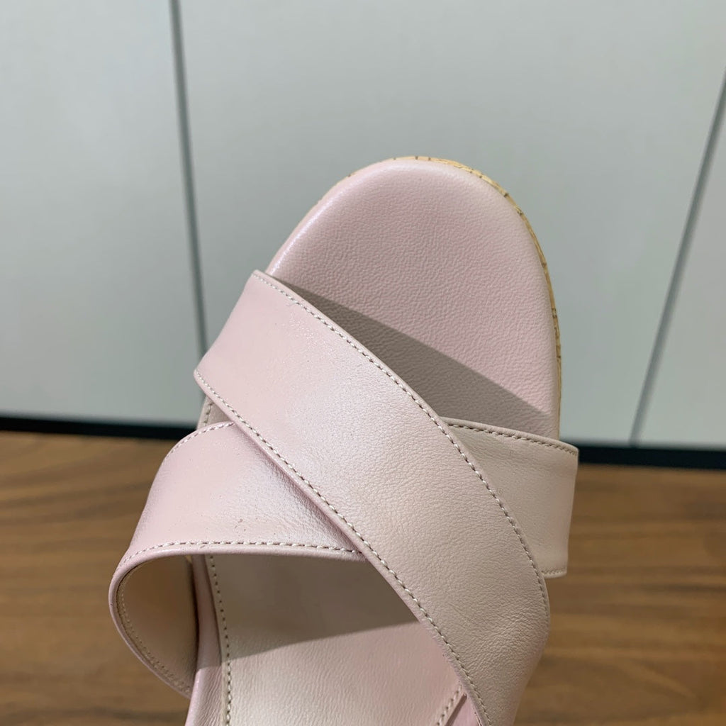 GIANVITO ROSSI 26S PLATFORM SANDALS 115 MM IN NUDE PINK CALFSKIN