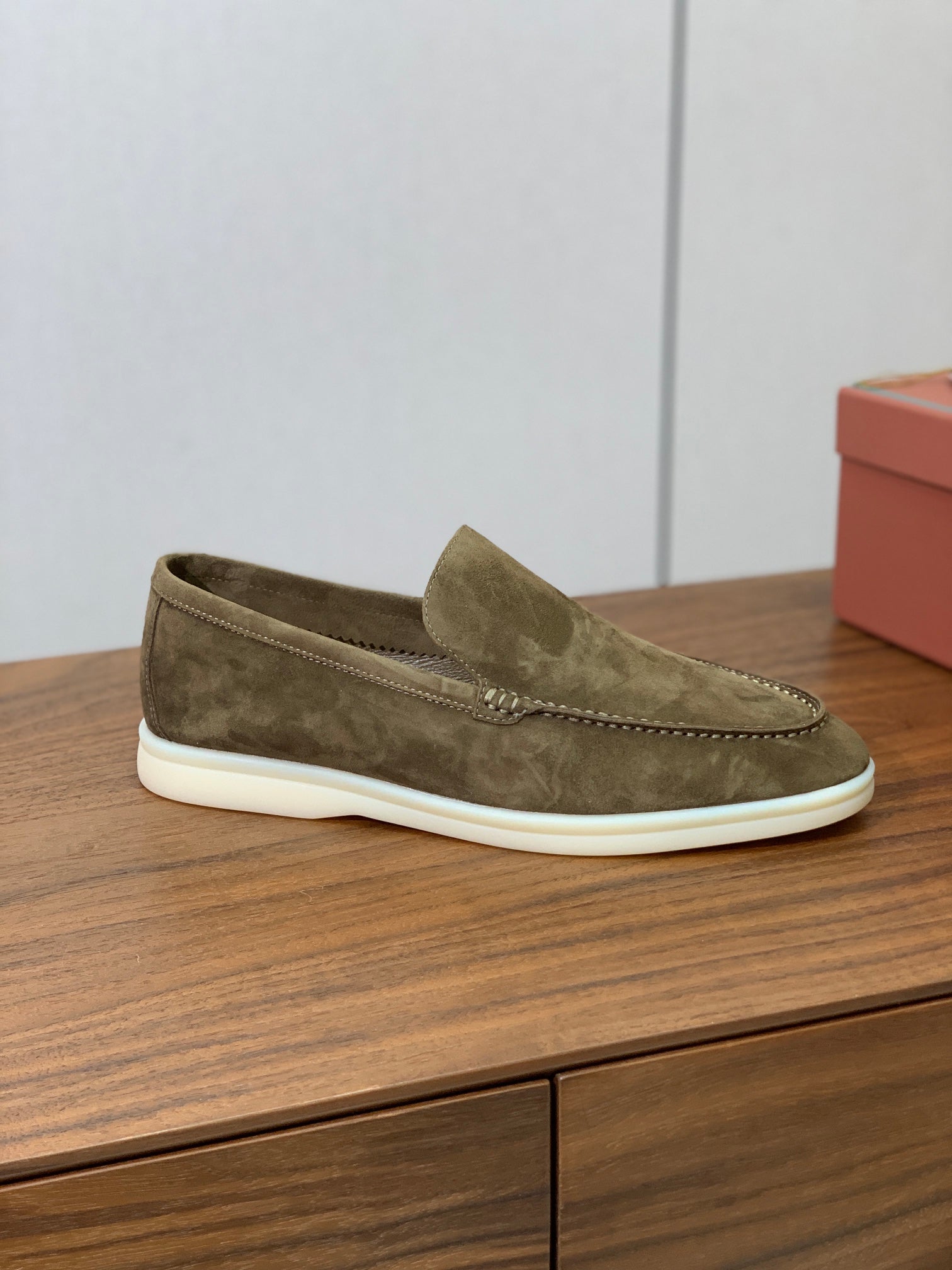 LP LOAFERS 25S IN OLIVE BROWN SUEDE
